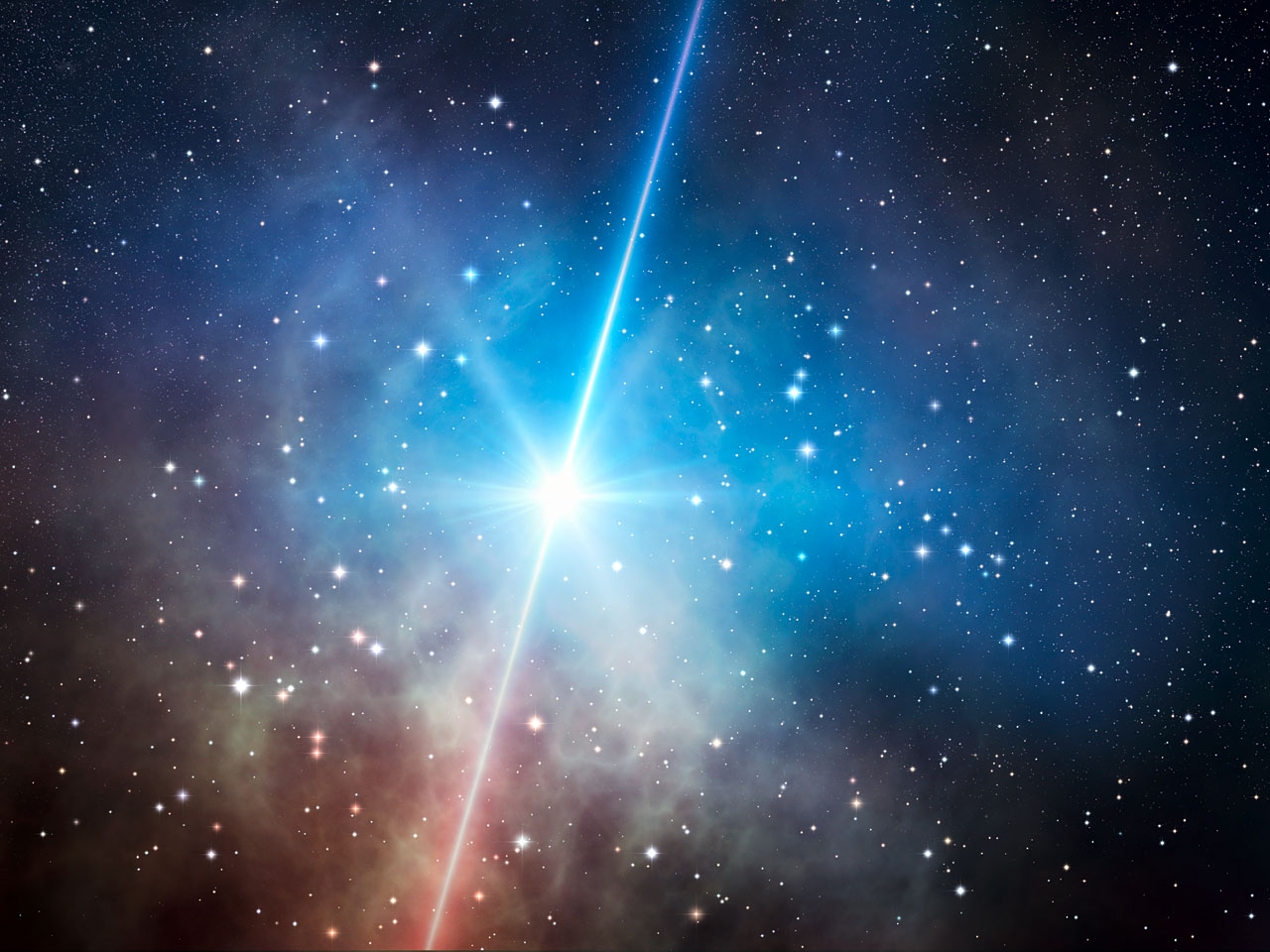 Artist's impression of a dark gamma-ray burst